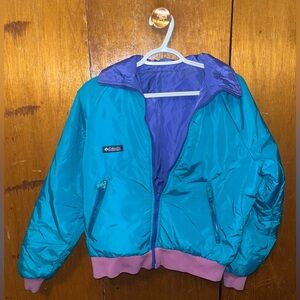 VINTAGE 1990s Columbia Ski Jacket- REVERSIBLE